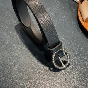 Cintura in Pelle Saffianno NERO