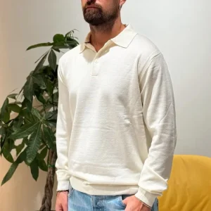 Polo in Maglia OFF WHITE
