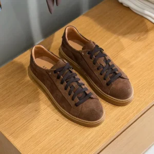 Sneakers Bassa in Camoscio MORO