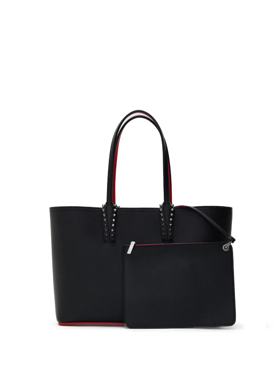 Borsa Tote Medium Cabata in Pelle Nera Christian Louboutin - immagine 3