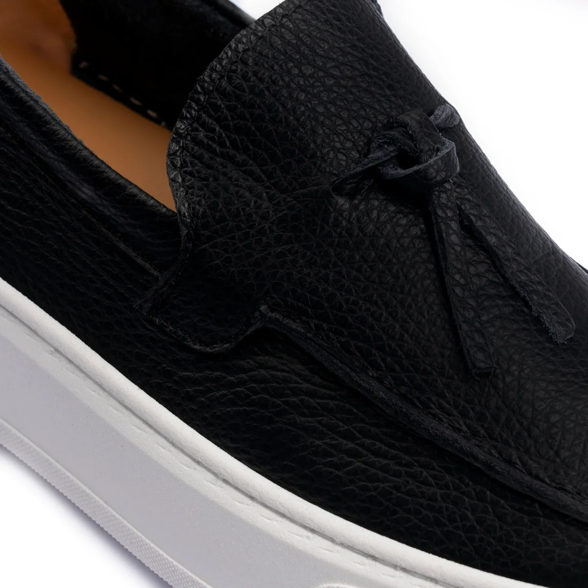Slink mocassino uomo slip on in pelle bottolata - immagine 3