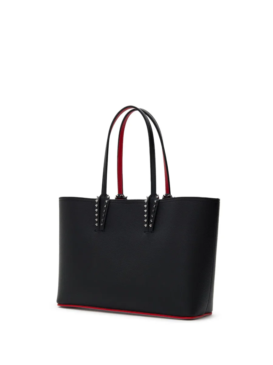 Borsa Tote Medium Cabata in Pelle Nera Christian Louboutin - immagine 4