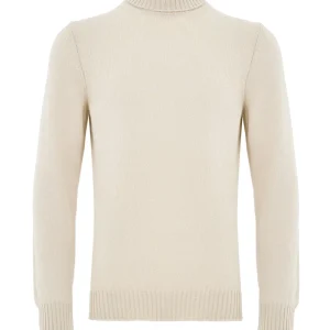 Maglione Dolcevita Beige in Lana Gran Sasso