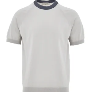 Maglia Mezza Manica in Cotone Beige Chiaro Gran Sasso