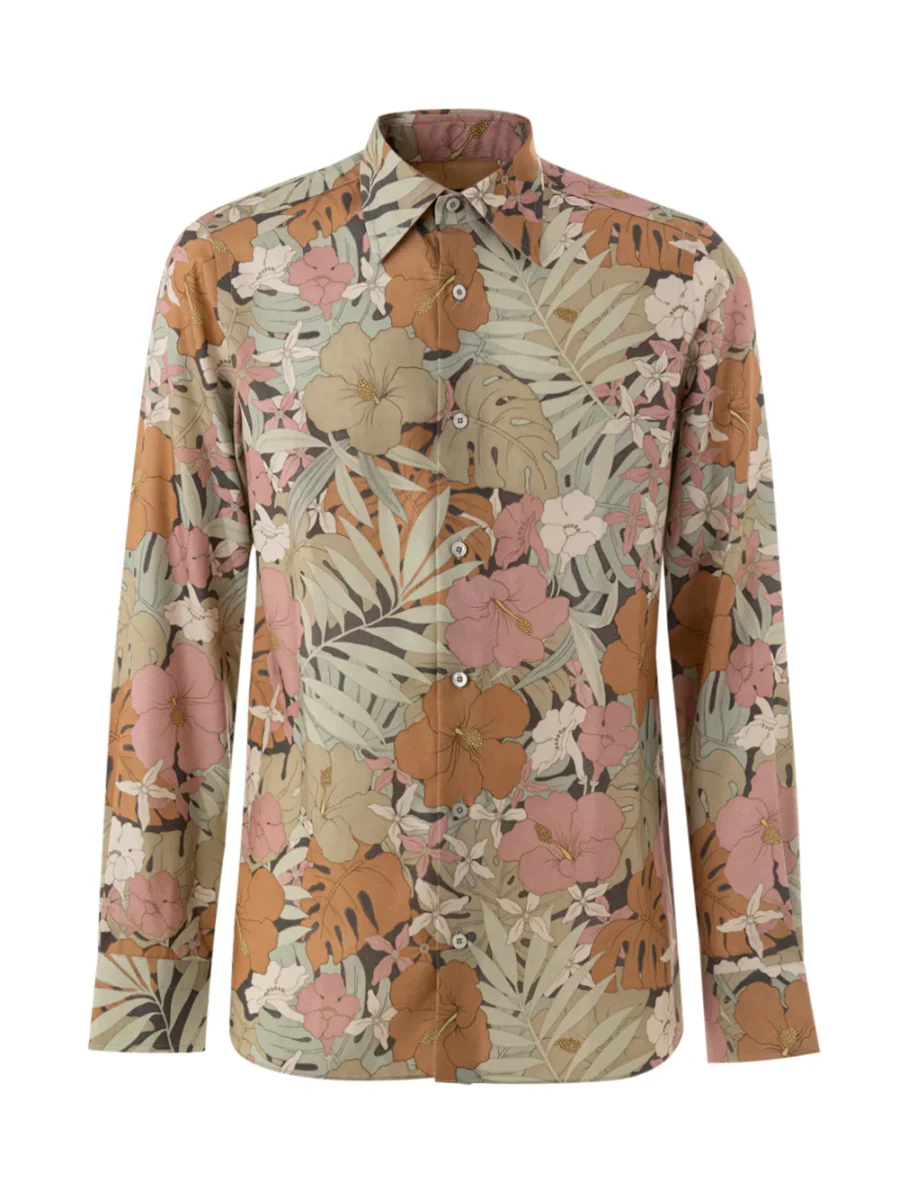Camicia Stampa Floreale Multicolor Tom Ford - immagine 2