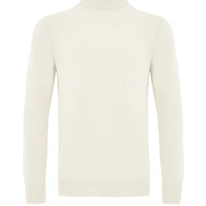 Maglione Dolcevita in Lana Bianco Gran Sasso