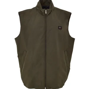 Giubbino Smanicato in Tessuto Tecnico Verde Paul & Shark