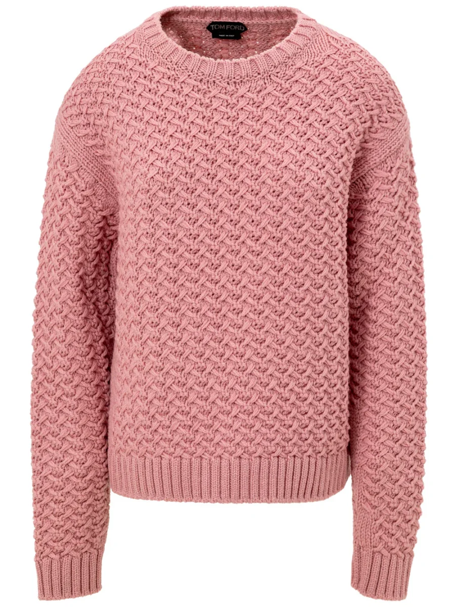 Tom Ford Pullover Intrecciato Rosa - immagine 2