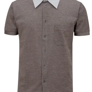 Camicia Corneliani grigio con bottoni e taschino