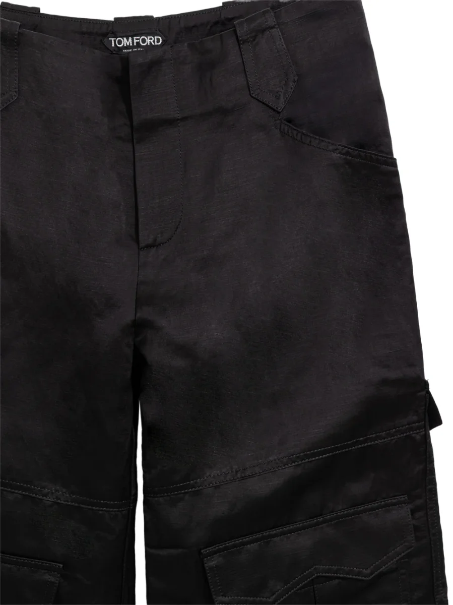 Pantalone Cargo in Viscosa Nera Tom Ford - immagine 4