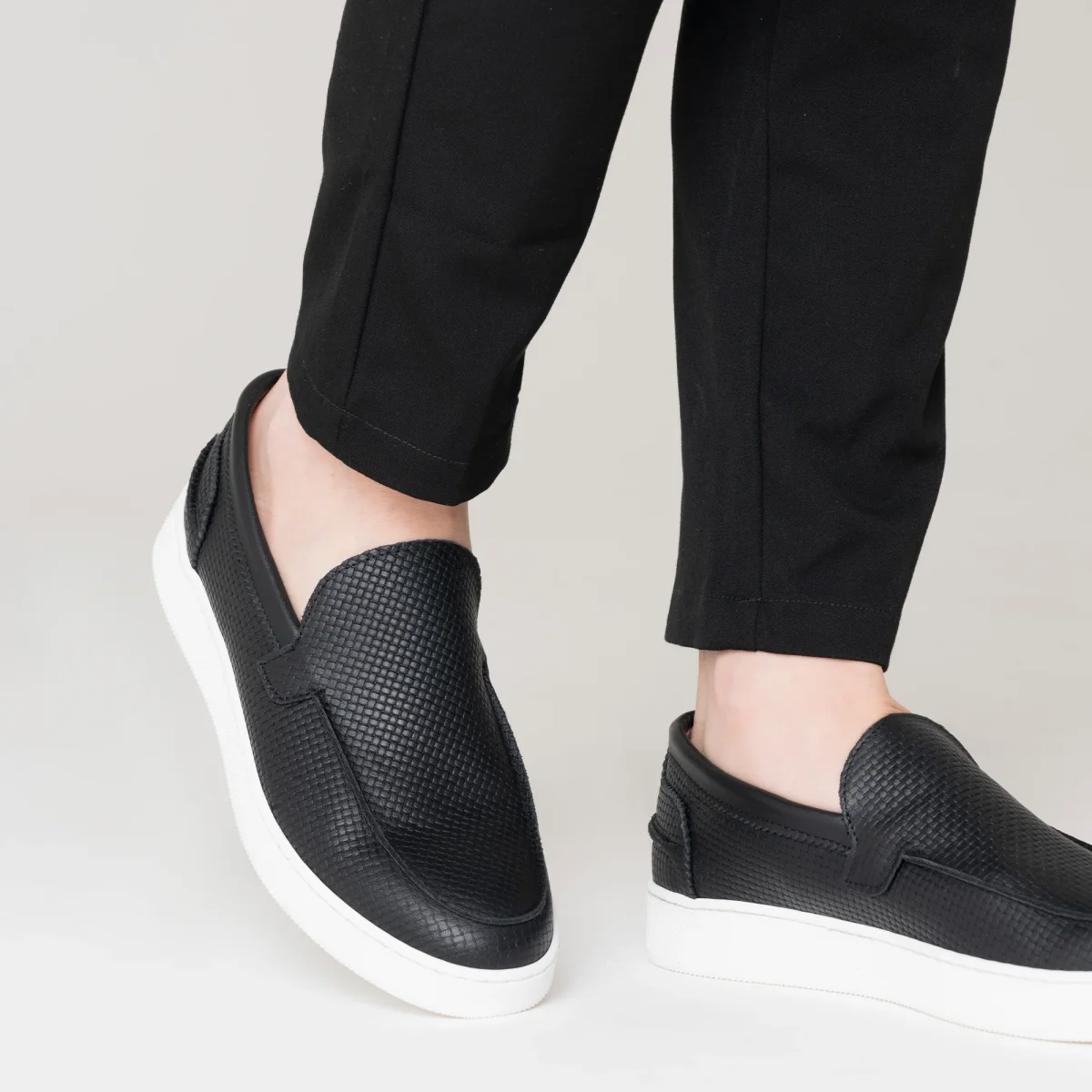 Soft in pelle slip on uomo - immagine 5