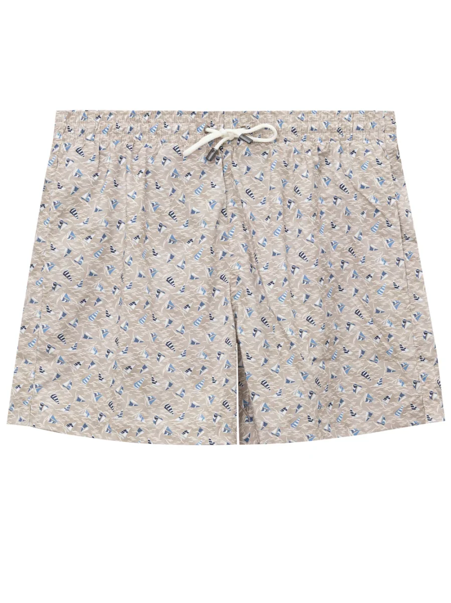 Costume Boxer con Stampa Vele Canali