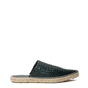 Espadrillas Lagoon con Intreccio in Verde Scuro Bottega Veneta