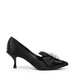 Décolleté in Raso Con gioiello Dolce & Gabbana