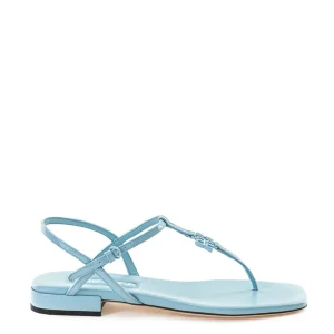 Sandalo Infradito in Vernice Azzurra Miu Miu