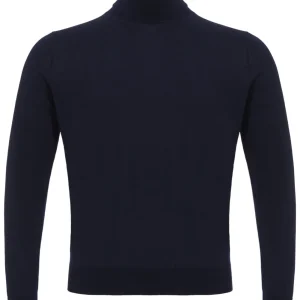 Dolcevita Blu Navy Cashmere e Seta Colombo