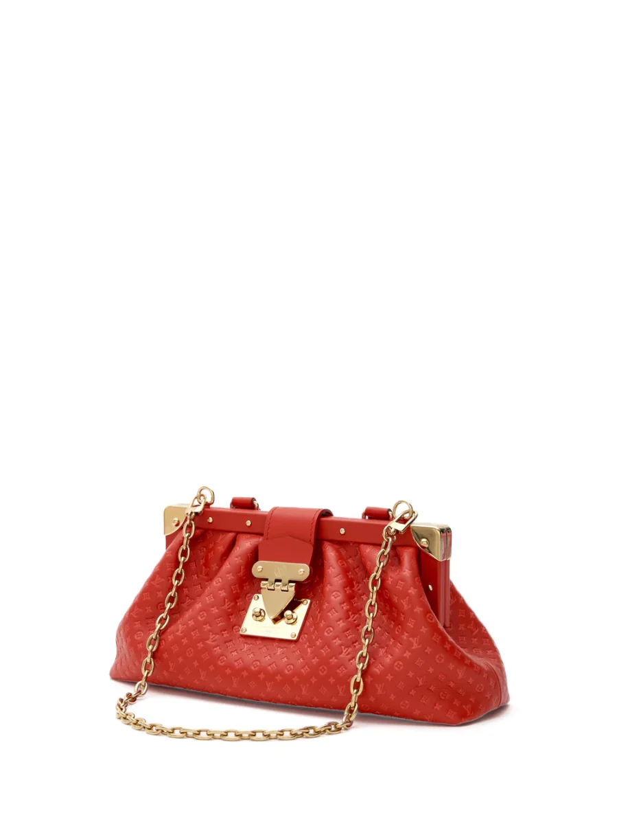 Borsa Mono Clutch Nanogram in Pelle Rossa Louis Vuitton - immagine 5