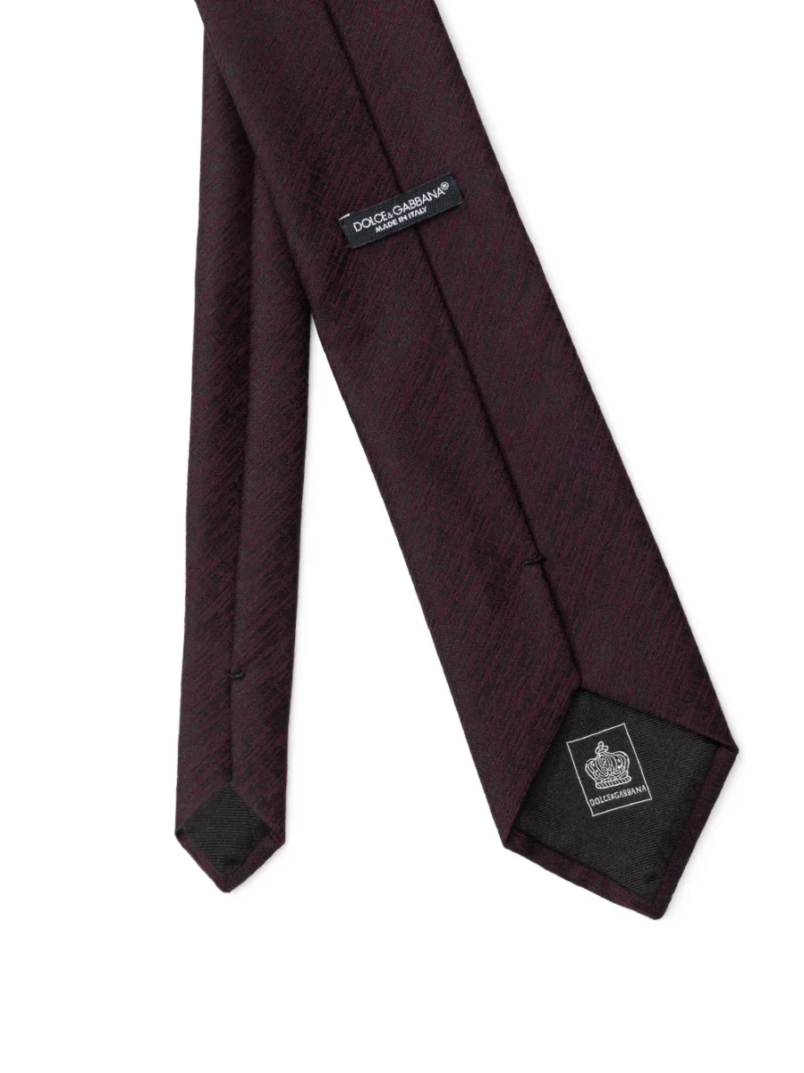 Cravatta con ricamo in seta e lana Dolce & Gabbana - immagine 3