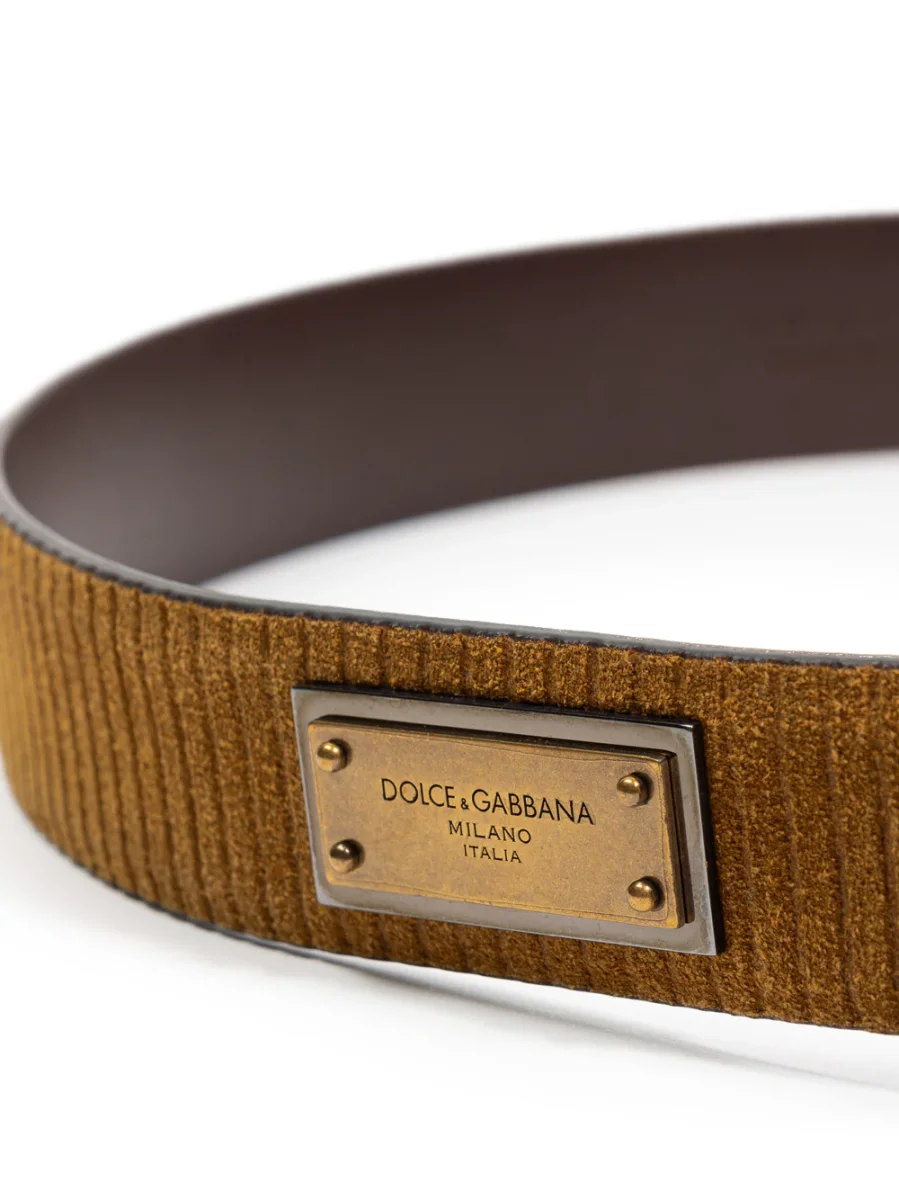 Cintura Con Logo in Velluto Dolce & gabbana - immagine 4