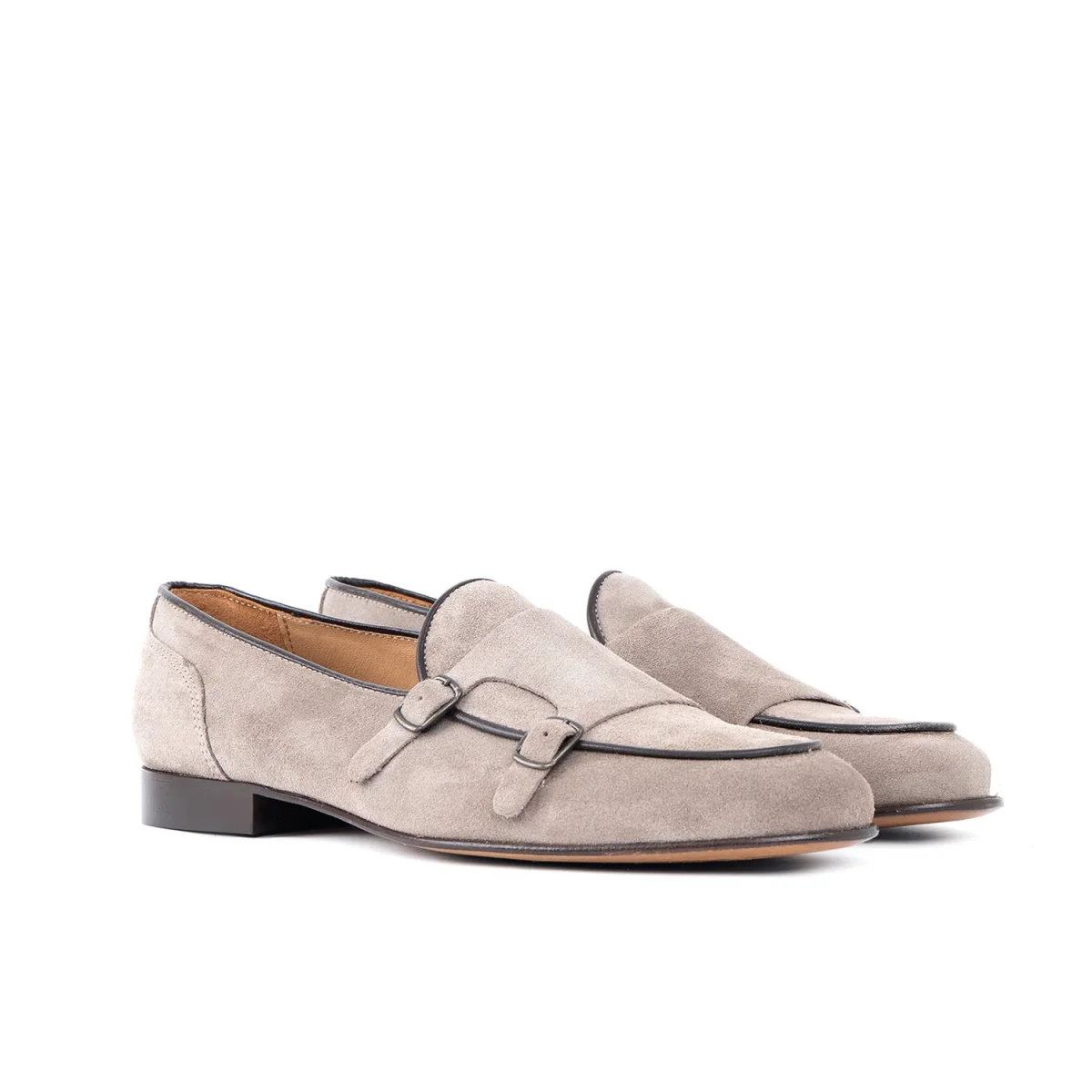 Monk lux mocassino uomo in camoscio fondo cuoio - immagine 8