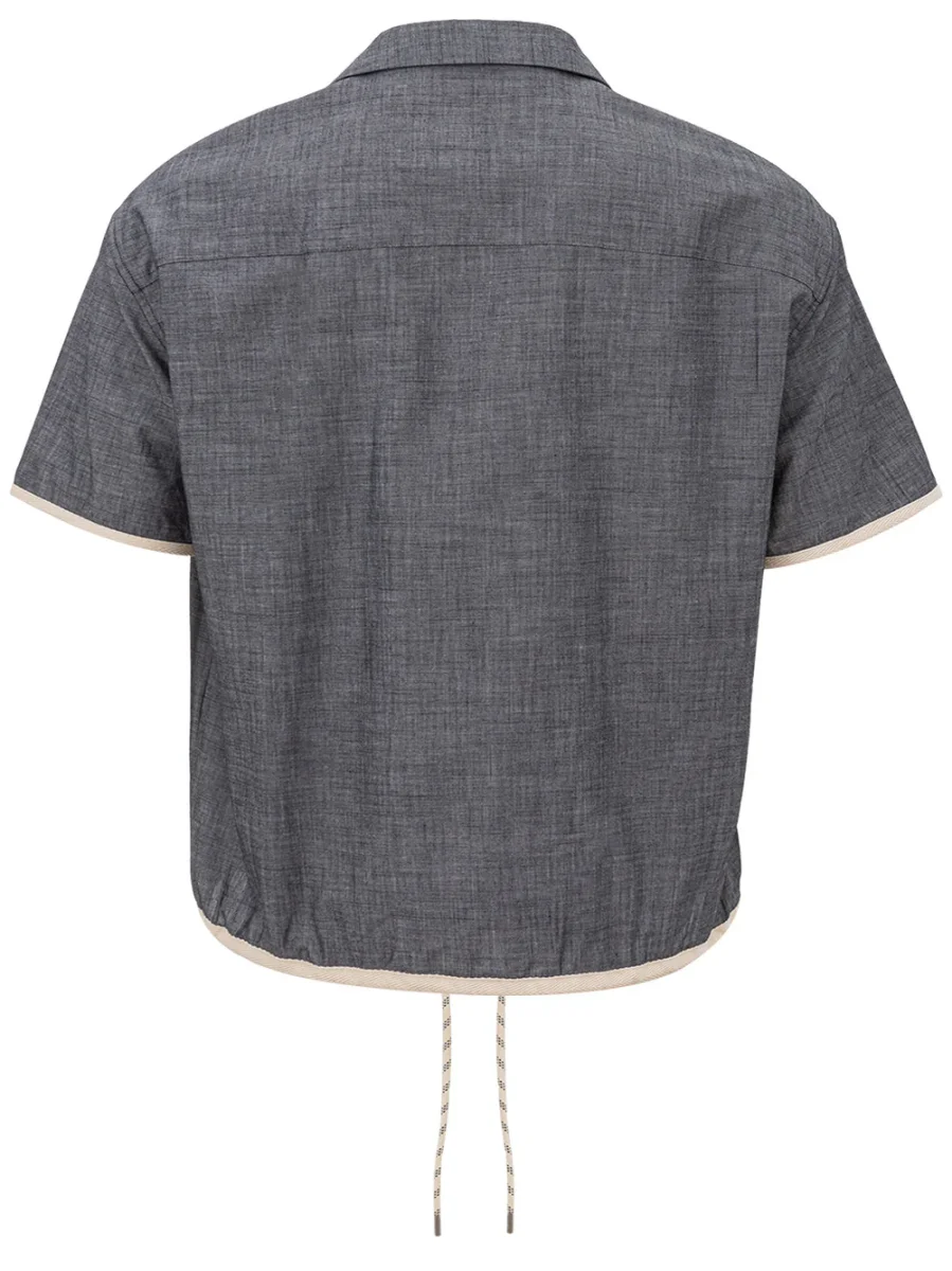 Camicia Dark Denim Maniche Corte Armani Exchange - immagine 3