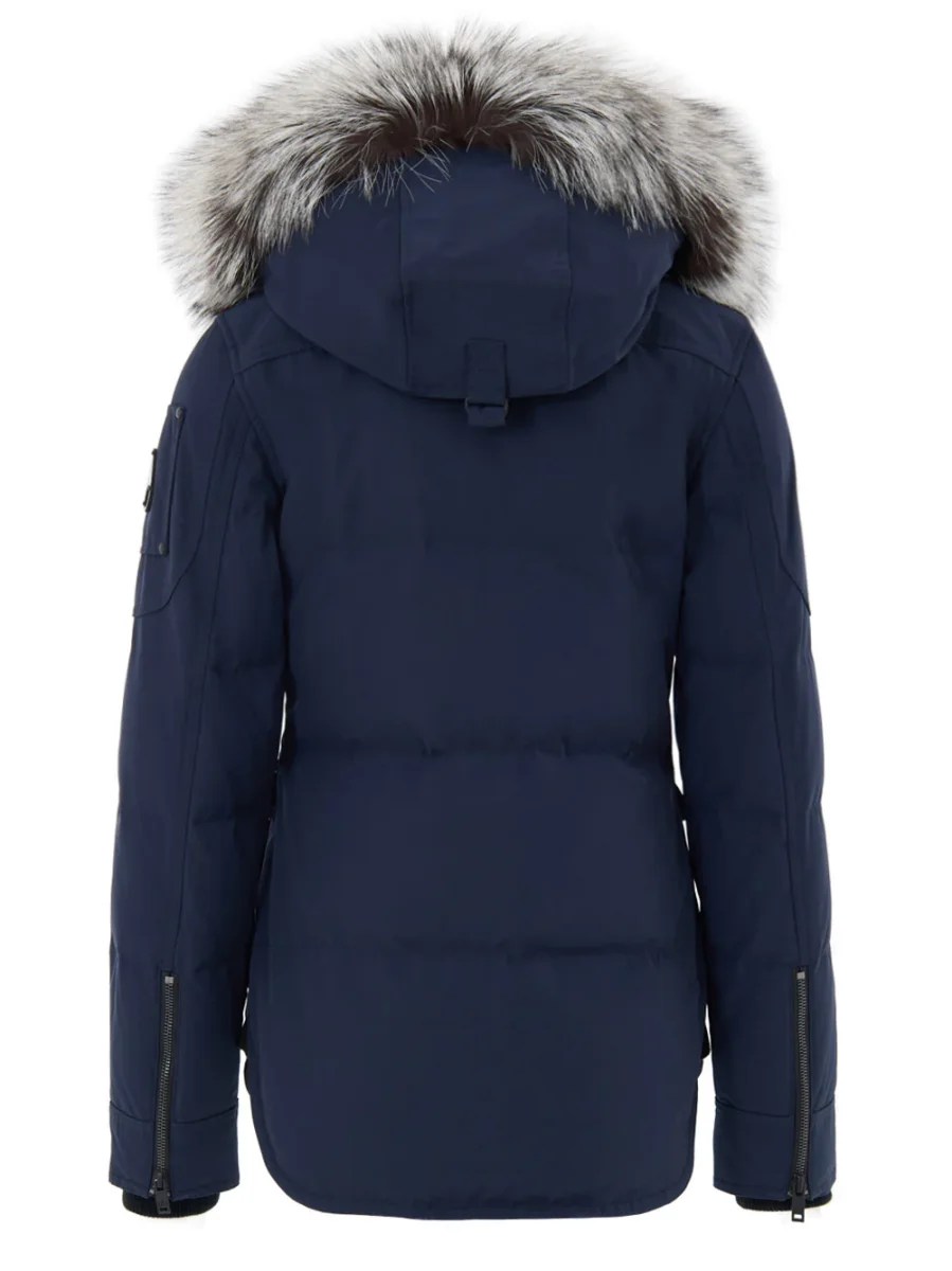 Field Jacket Blu con Cappuccio e Pelliccia Moose Knuckles - immagine 3