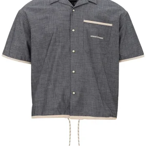 Camicia Dark Denim Maniche Corte Armani Exchange