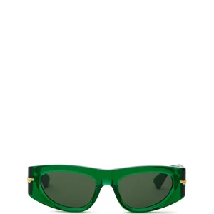 Occhiali da Sole in Acetato Trasparente Verde Bottega Veneta