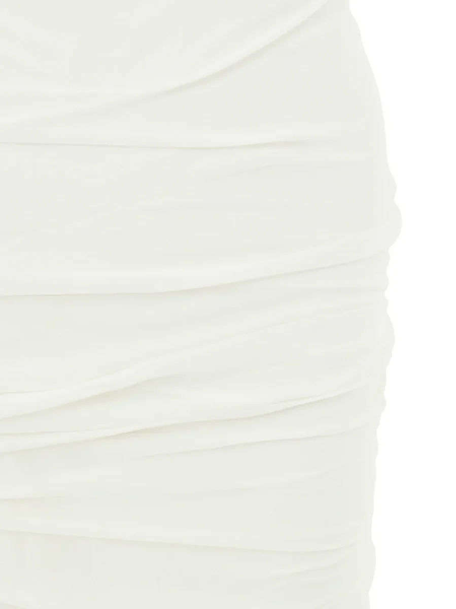 Gonna Drappeggiata Bianca con Dettaglio in Pizzo Tom Ford - immagine 4