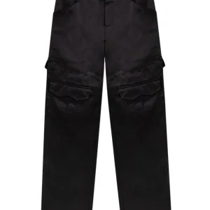 Pantalone Cargo in Viscosa Nera Tom Ford