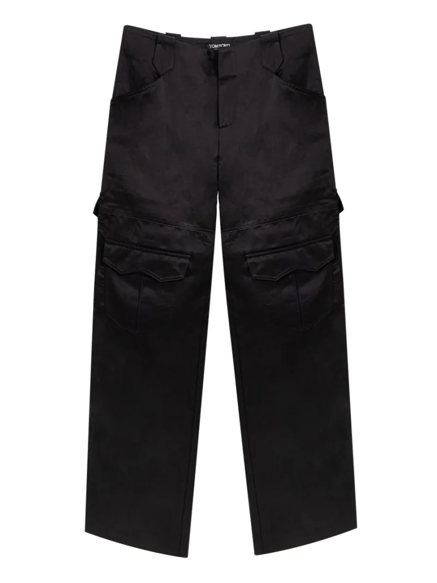 Pantalone Cargo in Viscosa Nera Tom Ford - immagine 2