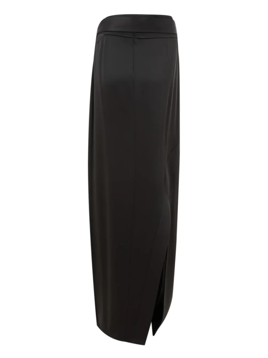 Gonna Extra Lunga in Raso Nero Tom Ford - immagine 3