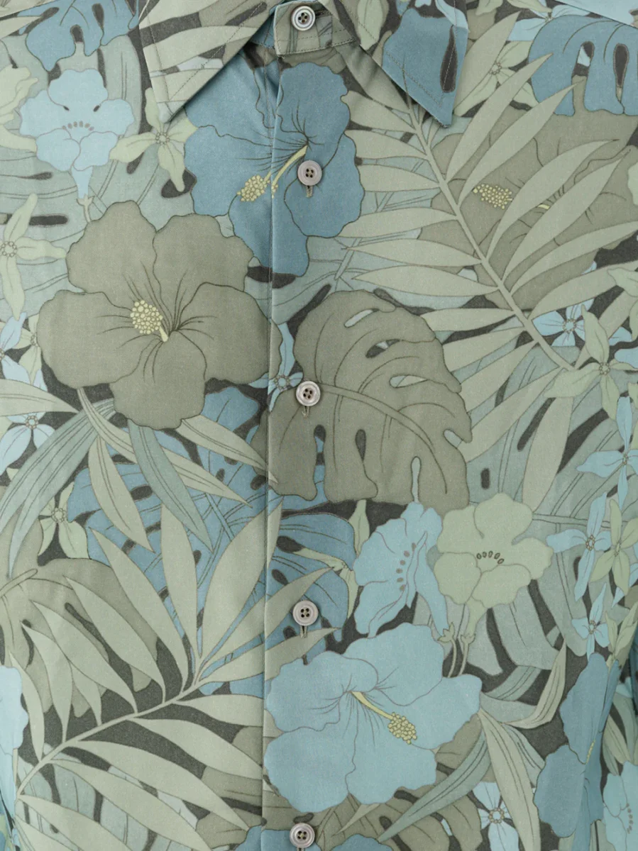 Camicia Stampa Floreale in Azzurro Tom Ford - immagine 4