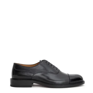 Mocassino Oxford Stringato in Pelle Nera Dior