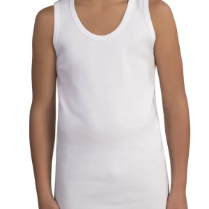 CANOTTA SPALLA LARGA RAGAZZO GIROCOLLO 100% COTONE CALDO INTERLOCK