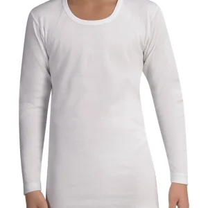 MAGLIA MANICA LUNGA RAGAZZO GIROCOLLO 100% COTONE CALDO INTERLOCK