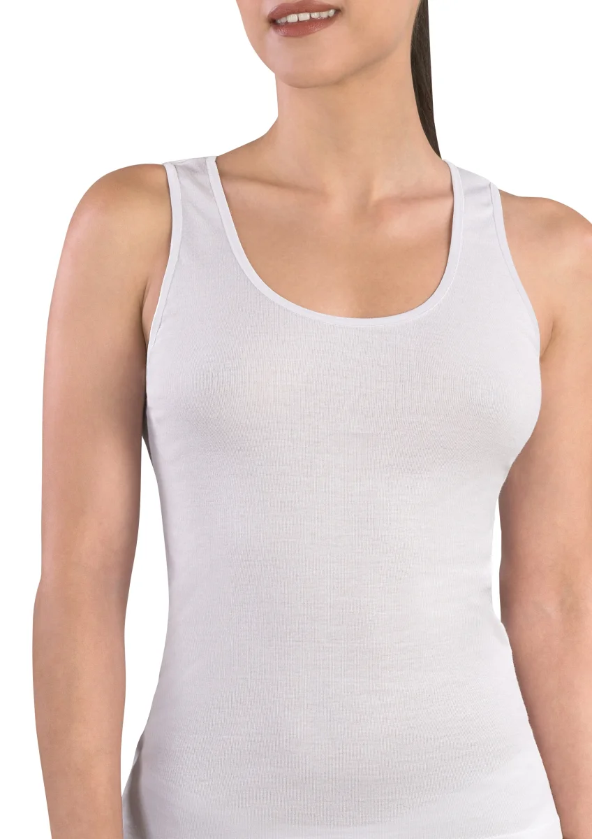 CANOTTA SPALLA LARGA COTONE BIELASTICO - immagine 2