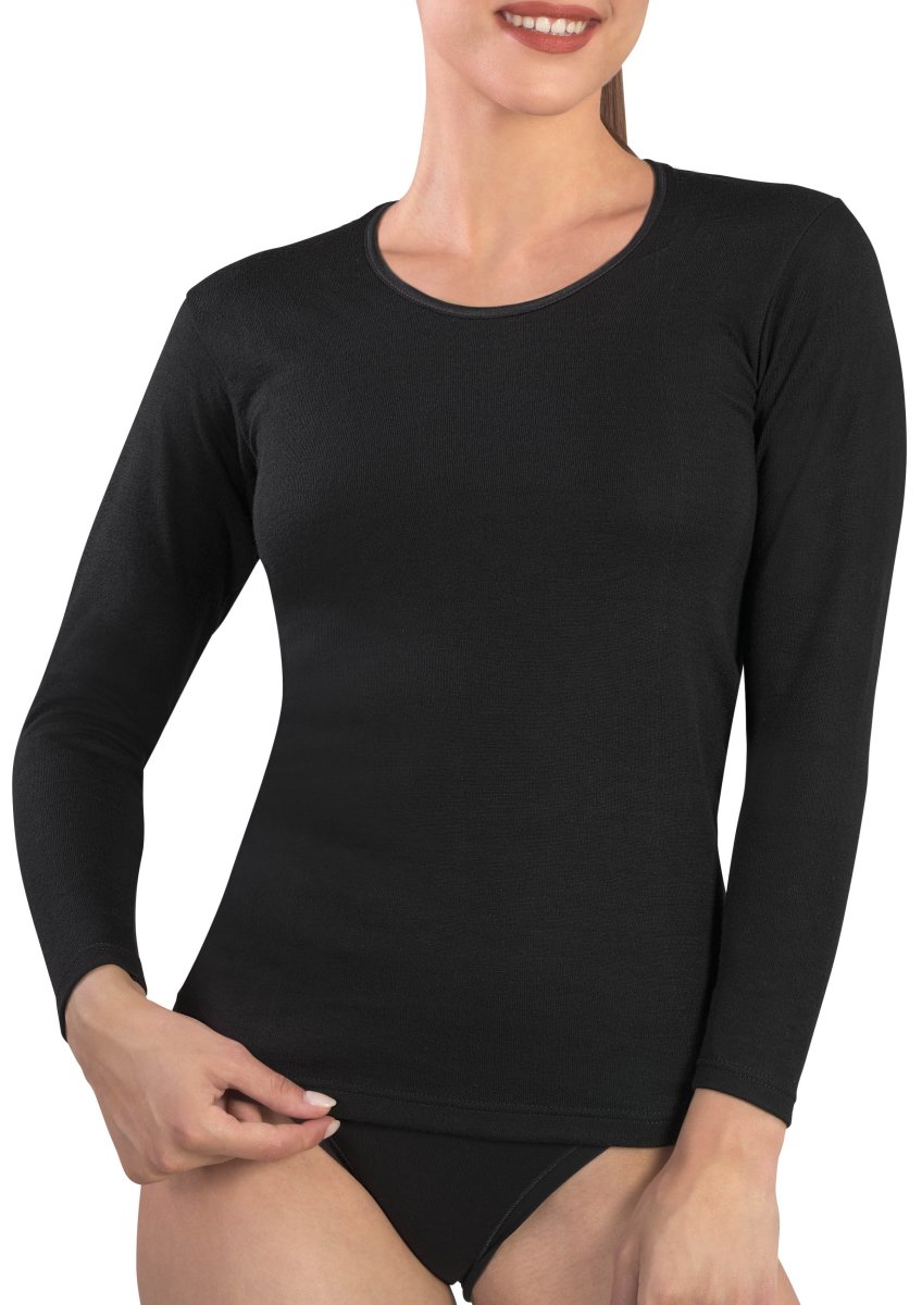 MAGLIA TERMICA MANICA LUNGA DONNA GIROCOLLO 92%PL 8% EA - immagine 3