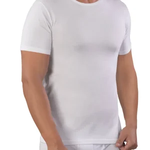 MAGLIA MEZZA MANICA UOMO GIROCOLLO COTONE BIELASTICO