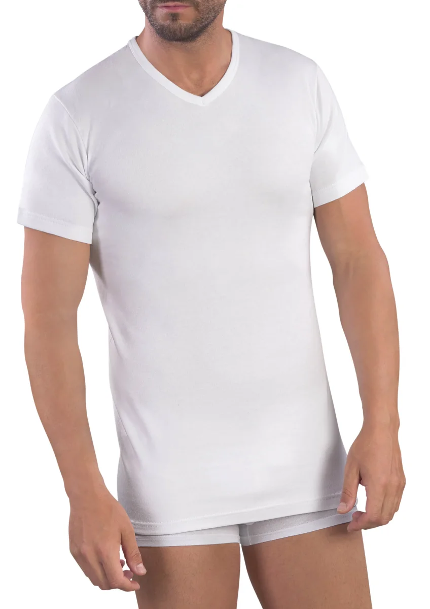 MAGLIA TERMICA MEZZA MANICA UOMO COLLO A PUNTA - immagine 2