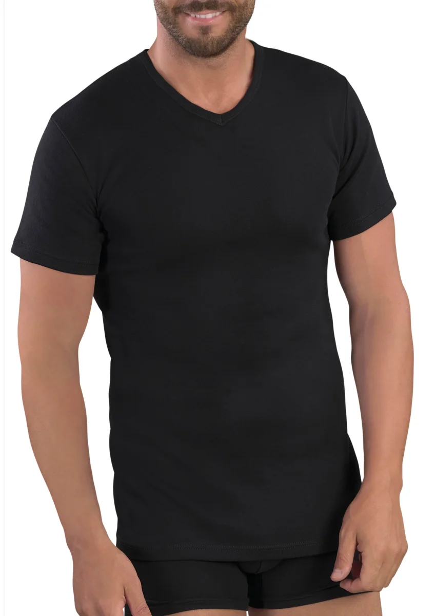 MAGLIA TERMICA MEZZA MANICA UOMO COLLO A PUNTA - immagine 3