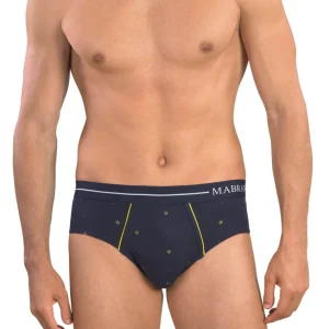 Slip Uomo con elastico esterno con micro fantasie geometriche