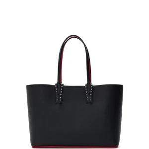 Borsa Tote Medium Cabata in Pelle Nera Christian Louboutin