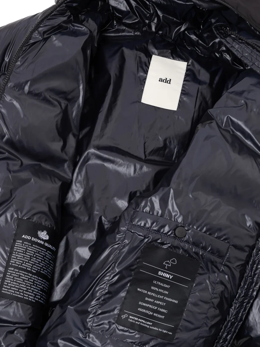 Piumino con cappuccio e logo a scomparsa ADD - immagine 6