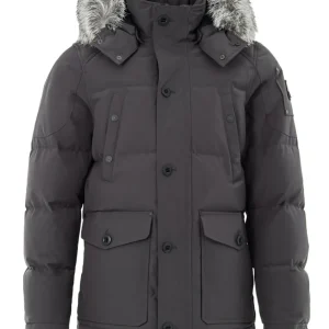 Giubbino Field Jacket in Grigio Scuro Moose Knuckles