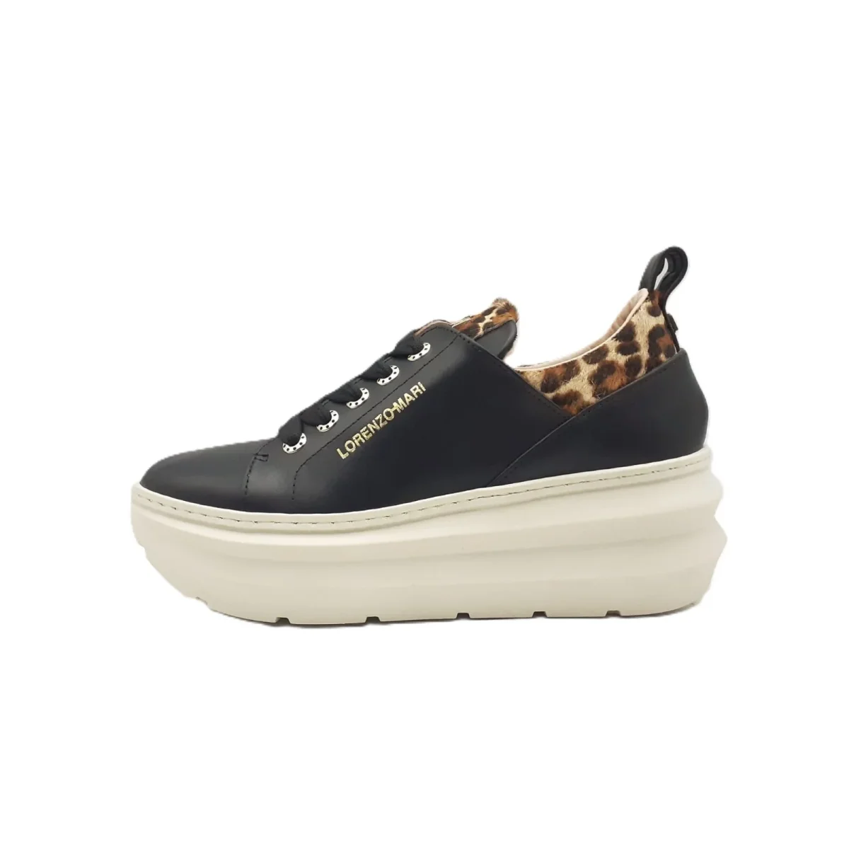 Sneakers Brigid Nero-Leopard