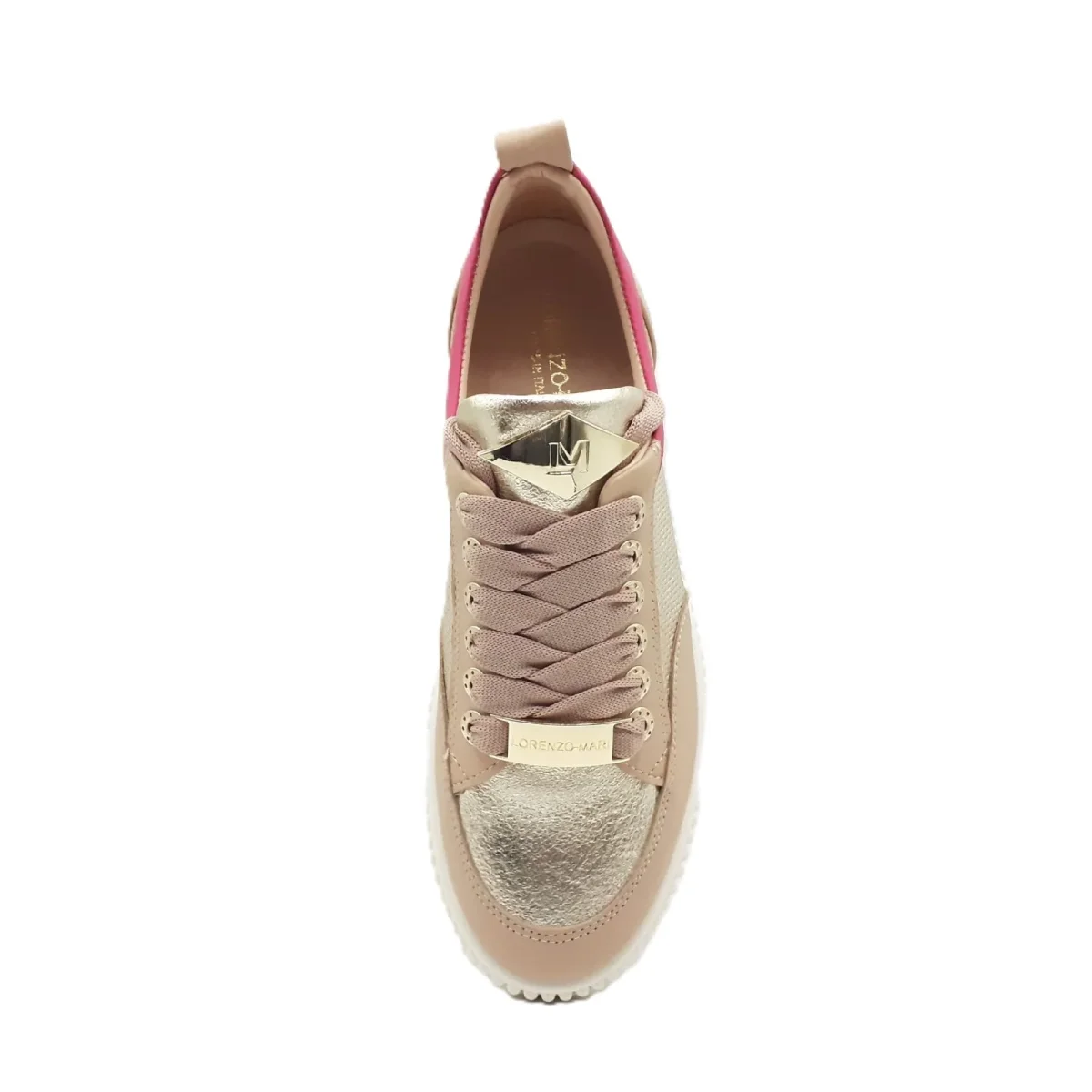 Sneakers Sally 26 Platino/nude/fuxia - immagine 3