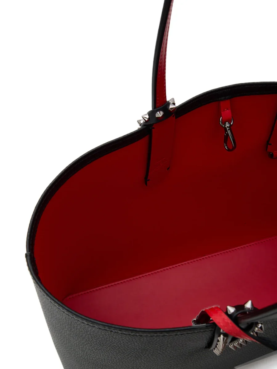 Borsa Tote Medium Cabata in Pelle Nera Christian Louboutin - immagine 6