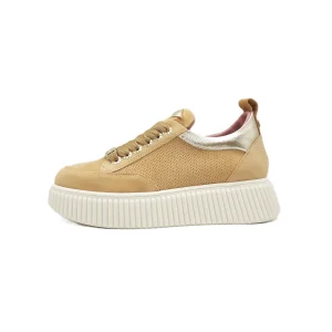 Sneakers Sally 26 Cuoio /Platino