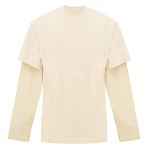 Layered T-Shirt Color Crema Balenciaga